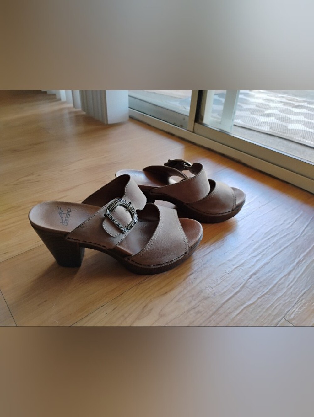 Dansko Beige Suede Slip-On Clogs Size 37